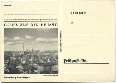 Hindenburg Donnersmarckhütte Feldpost 