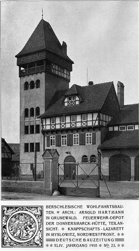 Feuerwehr Depot  Donnersmarckhütte Zabrze Hindenburg Arnold Hartmann Sandkolonie 