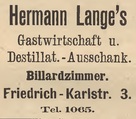 Friedrich-Karl-Strasse Herman Lange Gastwirtschaft Zabrze Hindenburg 